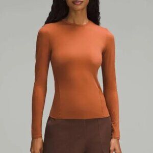 Lululemon Wundermost Ultra Soft Nulu Crewneck Long Sleeve Shirt Top Sable